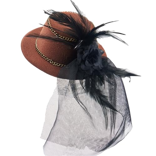 divuukyi Steampunk-Hut für Damen, Mann mit Ausrüstung und Rose, Halloween, Cosplay, Party, Kostüm, Kopfbedeckung mit Haarspange divuukyi Steampunk-Hut für Damen, Mann mit Ausrüstung und Rose, Halloween, Cosplay, Party, Kostüm, Kopfbedeckung mit Haarspange von divuukyi