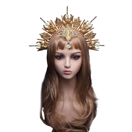 divuukyi SunGoddess Haarreif Vintage VirginMary Tiaras Haarband Halloween Party Kostüm Kits Dame Kopfschmuck divuukyi SunGoddess Haarreif Vintage VirginMary Tiaras Haarband Halloween Party Kostüm Kits Dame Kopfschmuck von divuukyi