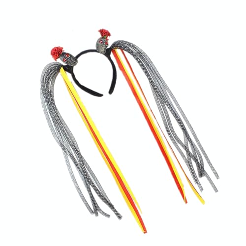 divuukyi Totenkopf-Haarband mit Rosen-Dekoration, Cosplay-Haarteile für Halloween-Partys und Kostümveranstaltungen divuukyi Totenkopf-Haarband mit Rosen-Dekoration, Cosplay-Haarteile für Halloween-Partys und Kostümveranstaltungen von divuukyi