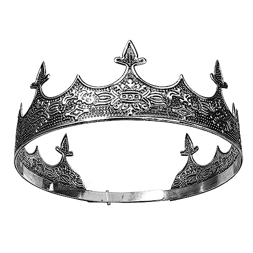 divuukyi Vintage Halloween Haarband König Mittelalter Krone formelle Veranstaltung Cosplay Kostüm Prinz Diadem Mode Kopfbedeckung von divuukyi