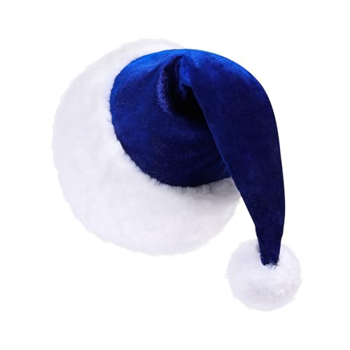 divuukyi Warme Weihnachtsmannmütze, dicker Plüsch-Kopfschmuck, weiße pelzige Krempe, für Weihnachtsfeiern, Cosplay-Zubehör divuukyi Warme Weihnachtsmannmütze, dicker Plüsch-Kopfschmuck, weiße pelzige Krempe, für Weihnachtsfeiern, Cosplay-Zubehör von divuukyi