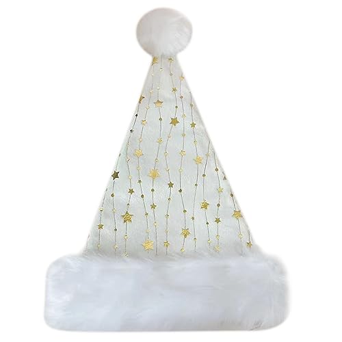 divuukyi Weihnachts-Kopfbedeckung mit goldenem Stern für die Feiertage, bunte Outfits für Cosplay, Weihnachtsmannmütze divuukyi Weihnachts-Kopfbedeckung mit goldenem Stern für die Feiertage, bunte Outfits für Cosplay, Weihnachtsmannmütze von divuukyi