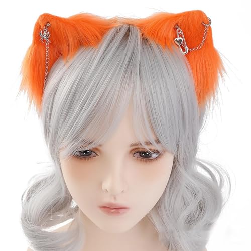 divuukyi Wolf Kätzchen Cosplay Kopfbedeckung Party Kätzchen Stirnbänder mit Ohrringen Animation Haarreifen für Live Show Rollenspiele divuukyi Wolf Kätzchen Cosplay Kopfbedeckung Party Kätzchen Stirnbänder mit Ohrringen Animation Haarreifen für Live Show Rollenspiele von divuukyi