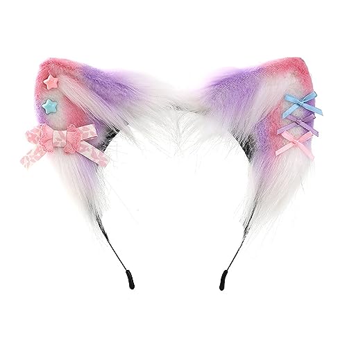 divuukyi Zarte Plüsch-Haarreifen mit pelzigen Ohren, Party-Dekoration für Mädchen und Damen, Foto-Requisiten divuukyi Zarte Plüsch-Haarreifen mit pelzigen Ohren, Party-Dekoration für Mädchen und Damen, Foto-Requisiten von divuukyi