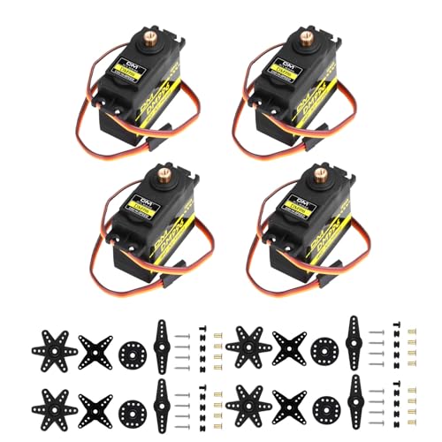 diymore 4 Stück digitaler Servomotor 13KG Hoch Geschwindigkeit Drehmoment für RC Auto Boot Roboter Steuerung [ Nur geeignet für Personen über 16 Jahre ] von diymore