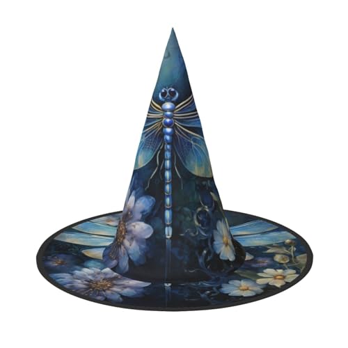dkkuvt Art Blue Libelle Print Karneval Halloween Hexenhut Kostüm Hut für Partys Maskeraden für Damen Herren dkkuvt Art Blue Libelle Print Karneval Halloween Hexenhut Kostüm Hut für Partys Maskeraden für Damen Herren von dkkuvt