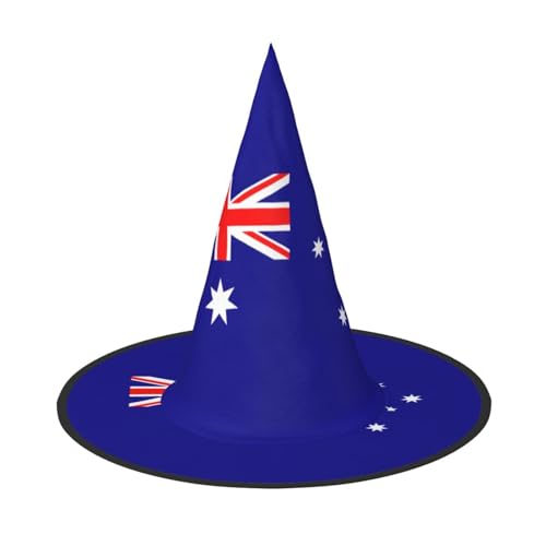 dkkuvt Australische Flagge, Druck, Karneval, Halloween, Hexenhut, Kostüm, Hut für Partys, Maskeraden für Damen und Herren dkkuvt Australische Flagge, Druck, Karneval, Halloween, Hexenhut, Kostüm, Hut für Partys, Maskeraden für Damen und Herren von dkkuvt