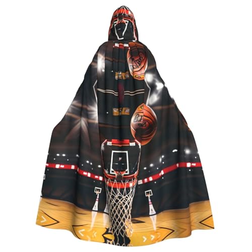 dkkuvt Basketball-Aufdruck, Halloween-Umhang, dramatisches Kostüm-Accessoire für Männer und Frauen, für Maskeraden dkkuvt Basketball-Aufdruck, Halloween-Umhang, dramatisches Kostüm-Accessoire für Männer und Frauen, für Maskeraden von dkkuvt