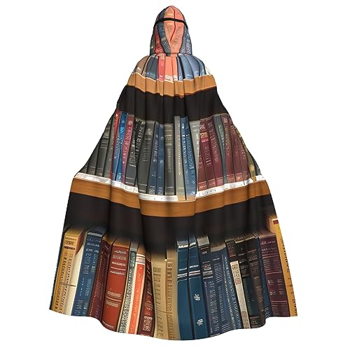 dkkuvt Bibliotheks-Bücherregal, 1 Druck, geeignet für Männer und Frauen, Halloween-Kostüm, Kapuzenumhang, Umhang für Erwachsene, Umhang dkkuvt Bibliotheks-Bücherregal, 1 Druck, geeignet für Männer und Frauen, Halloween-Kostüm, Kapuzenumhang, Umhang für Erwachsene, Umhang von dkkuvt