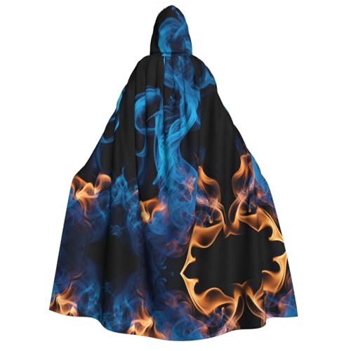 dkkuvt Blauer Flammenaufdruck, geeignet für Männer und Frauen, Halloween-Kostüm, Kapuzenumhang, Umhang für Erwachsene, Umhang dkkuvt Blauer Flammenaufdruck, geeignet für Männer und Frauen, Halloween-Kostüm, Kapuzenumhang, Umhang für Erwachsene, Umhang von dkkuvt