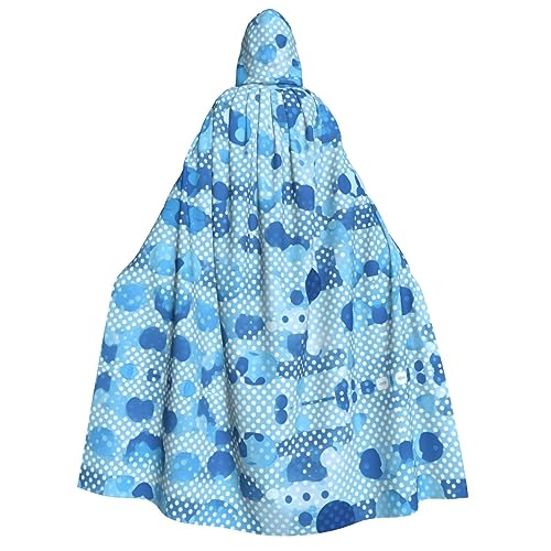 dkkuvt Blauer gepunkteter Druck, geeignet für Männer und Frauen, Halloween-Kostüm, Kapuzenumhang, Umhang für Erwachsene, Umhang dkkuvt Blauer gepunkteter Druck, geeignet für Männer und Frauen, Halloween-Kostüm, Kapuzenumhang, Umhang für Erwachsene, Umhang von dkkuvt