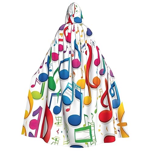 dkkuvt Bunte Musiknoten, 1 Druck, geeignet für Männer und Frauen, Halloween-Kostüm, Kapuzenumhang, Umhang für Erwachsene, Umhang dkkuvt Bunte Musiknoten, 1 Druck, geeignet für Männer und Frauen, Halloween-Kostüm, Kapuzenumhang, Umhang für Erwachsene, Umhang von dkkuvt