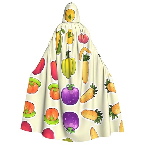 dkkuvt Cartoon-Druck mit Gemüse und Früchten, geeignet für Männer und Frauen, Halloween-Kostüm, Kapuzenumhang, Umhang für Erwachsene, Umhang dkkuvt Cartoon-Druck mit Gemüse und Früchten, geeignet für Männer und Frauen, Halloween-Kostüm, Kapuzenumhang, Umhang für Erwachsene, Umhang von dkkuvt