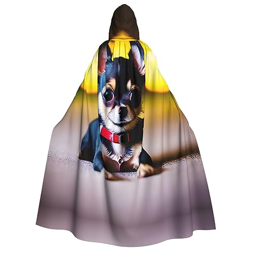 dkkuvt Chihuahua-Hunde-Druck, geeignet für Männer und Frauen, Halloween-Kostüm, Kapuzenumhang, Umhang für Erwachsene, Umhang dkkuvt Chihuahua-Hunde-Druck, geeignet für Männer und Frauen, Halloween-Kostüm, Kapuzenumhang, Umhang für Erwachsene, Umhang von dkkuvt