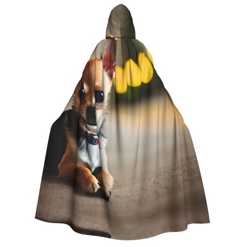 dkkuvt Chihuahua-Hunde-Motiv, geeignet für Männer und Frauen, Halloween-Kostüm, Kapuzenumhang, Umhang für Erwachsene, Umhang dkkuvt Chihuahua-Hunde-Motiv, geeignet für Männer und Frauen, Halloween-Kostüm, Kapuzenumhang, Umhang für Erwachsene, Umhang von dkkuvt