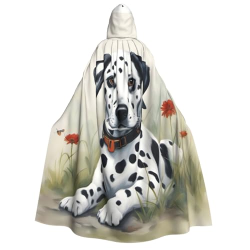 dkkuvt Dalmatiner-Druck, Halloween, Eleganz, Kapuzenumhang, Uni, Umhang für Cosplay, Karneval, Partys, Kostüme von dkkuvt