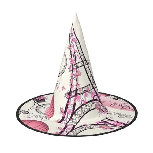 dkkuvt Der Pariser Turm und ein Fahrrad Druck Karneval Halloween Hexenhut Kostüm Hut für Partys Maskeraden für Damen Herren dkkuvt Der Pariser Turm und ein Fahrrad Druck Karneval Halloween Hexenhut Kostüm Hut für Partys Maskeraden für Damen Herren von dkkuvt