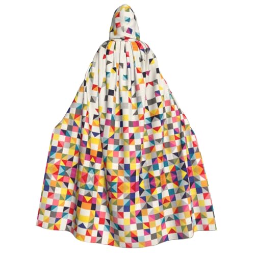 dkkuvt Dreieckiger geometrischer Druck, geeignet für Männer und Frauen, Halloween-Kostüm, Kapuzenumhang, Umhang für Erwachsene, Umhang dkkuvt Dreieckiger geometrischer Druck, geeignet für Männer und Frauen, Halloween-Kostüm, Kapuzenumhang, Umhang für Erwachsene, Umhang von dkkuvt