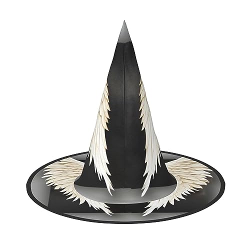 dkkuvt Engelsfedern Druck Karneval Halloween Hexenhut Kostüm Hut für Partys Maskeraden für Damen Herren dkkuvt Engelsfedern Druck Karneval Halloween Hexenhut Kostüm Hut für Partys Maskeraden für Damen Herren von dkkuvt