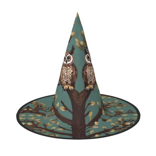 dkkuvt Eule Baum Zweige Druck Karneval Halloween Hexenhut Kostüm Hut für Partys Maskeraden für Damen Herren dkkuvt Eule Baum Zweige Druck Karneval Halloween Hexenhut Kostüm Hut für Partys Maskeraden für Damen Herren von dkkuvt