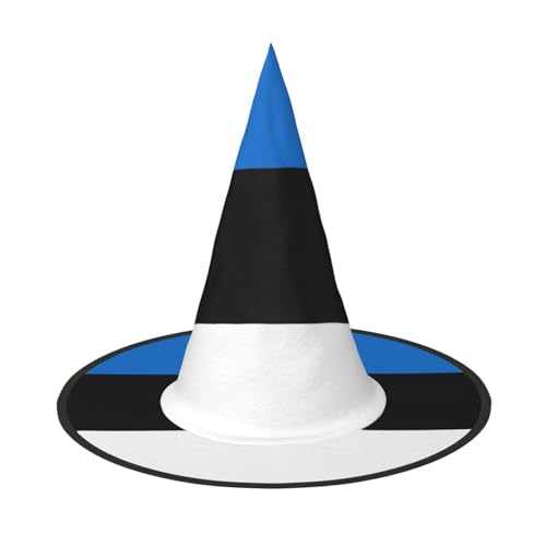 dkkuvt Flagge Estlands, Druck, Karneval, Halloween, Hexenhut, Kostüm, Hut für Partys, Maskeraden für Damen und Herren dkkuvt Flagge Estlands, Druck, Karneval, Halloween, Hexenhut, Kostüm, Hut für Partys, Maskeraden für Damen und Herren von dkkuvt