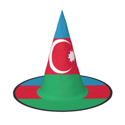 dkkuvt Flagge von Aserbaidschan, Druck, Karneval, Halloween, Hexenhut, Kostüm, Hut für Partys, Maskeraden für Damen und Herren dkkuvt Flagge von Aserbaidschan, Druck, Karneval, Halloween, Hexenhut, Kostüm, Hut für Partys, Maskeraden für Damen und Herren von dkkuvt