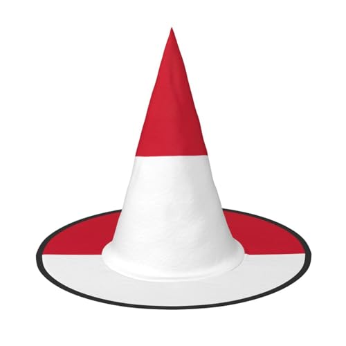dkkuvt Flagge von Monaco Druck, Karneval, Halloween, Hexenhut, Kostüm, Hut für Partys, Maskeraden für Damen und Herren dkkuvt Flagge von Monaco Druck, Karneval, Halloween, Hexenhut, Kostüm, Hut für Partys, Maskeraden für Damen und Herren von dkkuvt