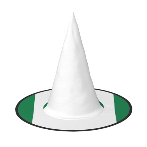 dkkuvt Flagge von Nigeria, Druck, Karneval, Halloween, Hexenhut, Kostüm, Hut für Partys, Maskeraden für Damen und Herren dkkuvt Flagge von Nigeria, Druck, Karneval, Halloween, Hexenhut, Kostüm, Hut für Partys, Maskeraden für Damen und Herren von dkkuvt