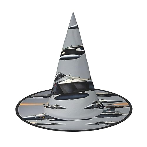 dkkuvt Flugzeug-Kämpfer Jets Druck Karneval Halloween Hexenhut Kostüm Hut für Partys Maskeraden für Damen Herren dkkuvt Flugzeug-Kämpfer Jets Druck Karneval Halloween Hexenhut Kostüm Hut für Partys Maskeraden für Damen Herren von dkkuvt
