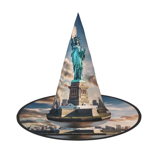 dkkuvt Freiheitsstatue in Nyc Druck, Karneval, Halloween, Hexenhut, Kostüm, Hut für Partys, Maskeraden für Damen und Herren dkkuvt Freiheitsstatue in Nyc Druck, Karneval, Halloween, Hexenhut, Kostüm, Hut für Partys, Maskeraden für Damen und Herren von dkkuvt