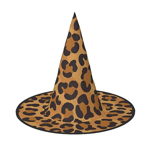 dkkuvt Gelber Leopardenmuster Karneval Halloween Hexenhut Kostüm Hut für Partys Maskeraden für Damen Herren dkkuvt Gelber Leopardenmuster Karneval Halloween Hexenhut Kostüm Hut für Partys Maskeraden für Damen Herren von dkkuvt
