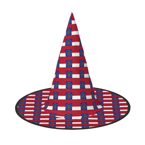 dkkuvt Georgia State Flag Print Karneval Halloween Hexenhut Kostüm Hut für Partys Maskeraden für Damen Herren dkkuvt Georgia State Flag Print Karneval Halloween Hexenhut Kostüm Hut für Partys Maskeraden für Damen Herren von dkkuvt