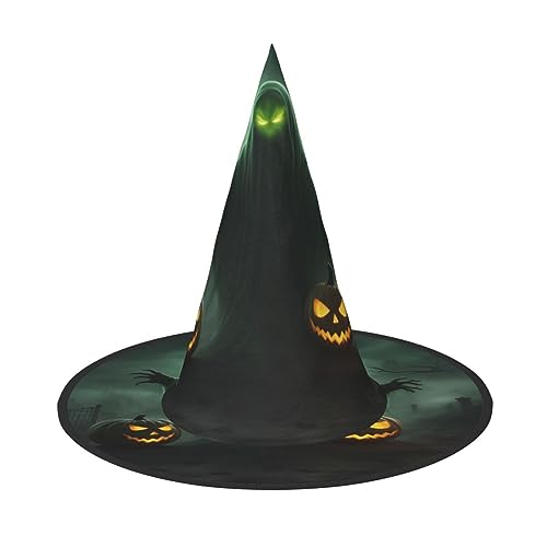 dkkuvt Grüner Geist Horror Halloween Kürbis Druck Karneval Halloween Hexenhut Kostüm Hut für Partys Maskeraden für Damen Herren dkkuvt Grüner Geist Horror Halloween Kürbis Druck Karneval Halloween Hexenhut Kostüm Hut für Partys Maskeraden für Damen Herren von dkkuvt