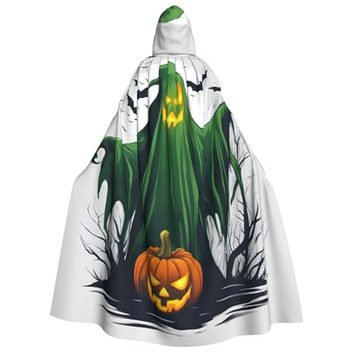 dkkuvt Grüner Geister-Horror-Halloween-Kürbis-Druck, Halloween, Eleganz, Kapuzenumhang, Uni, Umhang für Cosplay, Karneval, Partys, Kostüme dkkuvt Grüner Geister-Horror-Halloween-Kürbis-Druck, Halloween, Eleganz, Kapuzenumhang, Uni, Umhang für Cosplay, Karneval, Partys, Kostüme von dkkuvt