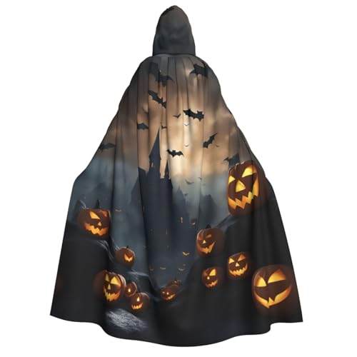 dkkuvt Halloween Fliegende Fledermäuse 3 Druck Halloween Elegance Kapuzenumhang Uni Umhang für Cosplay Karneval Partys Kostüme von dkkuvt