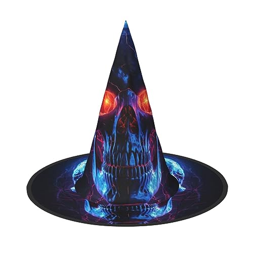 dkkuvt Halloween-Totenkopf-Druck, Karneval, Halloween, Hexenhut, Kostüm, Hut für Partys, Maskeraden für Damen und Herren dkkuvt Halloween-Totenkopf-Druck, Karneval, Halloween, Hexenhut, Kostüm, Hut für Partys, Maskeraden für Damen und Herren von dkkuvt