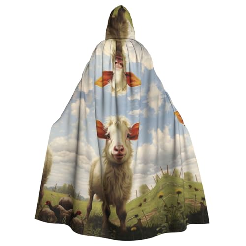 dkkuvt Halloween-Umhang mit Bauernhof-Tierdruck, dramatisches Kostüm, Accessoire für Männer und Frauen, für Maskeraden dkkuvt Halloween-Umhang mit Bauernhof-Tierdruck, dramatisches Kostüm, Accessoire für Männer und Frauen, für Maskeraden von dkkuvt