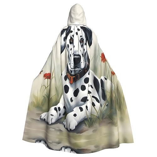 dkkuvt Halloween-Umhang mit Dalmatiner-Druck, dramatisches Kostüm für Männer und Frauen, für Maskeraden dkkuvt Halloween-Umhang mit Dalmatiner-Druck, dramatisches Kostüm für Männer und Frauen, für Maskeraden von dkkuvt