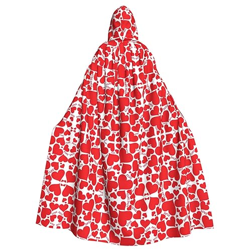dkkuvt Halloween-Umhang mit Herz-Aufdruck, dramatisches Kostüm-Accessoire für Männer und Frauen, für Maskeraden dkkuvt Halloween-Umhang mit Herz-Aufdruck, dramatisches Kostüm-Accessoire für Männer und Frauen, für Maskeraden von dkkuvt