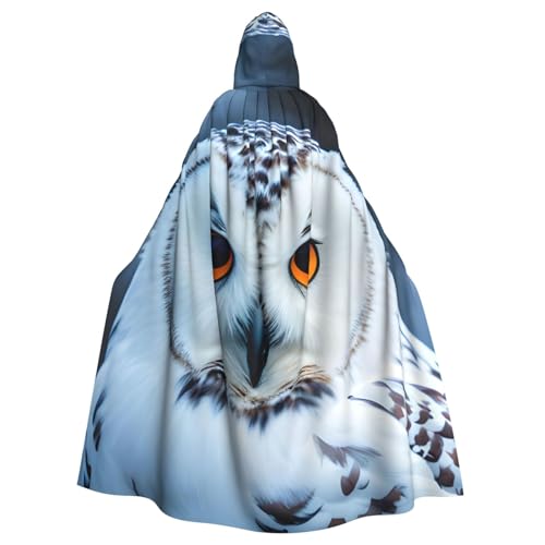 dkkuvt Halloween-Umhang mit Schneeeule und Augen, dramatisches Kostümzubehör für Männer und Frauen, für Maskeraden dkkuvt Halloween-Umhang mit Schneeeule und Augen, dramatisches Kostümzubehör für Männer und Frauen, für Maskeraden von dkkuvt