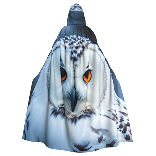 dkkuvt Halloween-Umhang mit Schneeeule und Augen, dramatisches Kostümzubehör für Männer und Frauen, für Maskeraden dkkuvt Halloween-Umhang mit Schneeeule und Augen, dramatisches Kostümzubehör für Männer und Frauen, für Maskeraden von dkkuvt