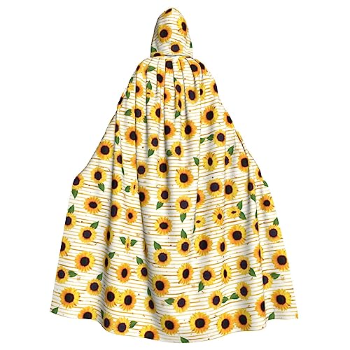 dkkuvt Halloween-Umhang mit Sonnenblumenmuster, dramatisches Kostüm-Accessoire für Männer und Frauen, für Maskeraden dkkuvt Halloween-Umhang mit Sonnenblumenmuster, dramatisches Kostüm-Accessoire für Männer und Frauen, für Maskeraden von dkkuvt