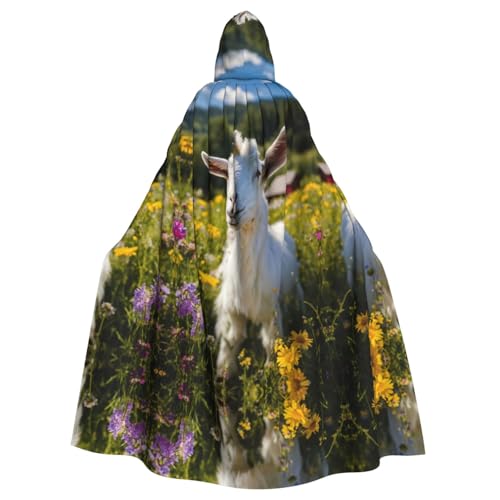 dkkuvt Halloween-Umhang mit Ziegenaufdruck, dramatisches Kostüm, Accessoire für Männer und Frauen, für Maskeraden dkkuvt Halloween-Umhang mit Ziegenaufdruck, dramatisches Kostüm, Accessoire für Männer und Frauen, für Maskeraden von dkkuvt