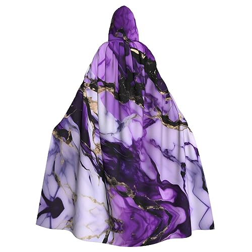 dkkuvt Halloween-Umhang mit violettem Marmor-Druck, dramatisches Kostümzubehör für Männer und Frauen, für Maskeraden dkkuvt Halloween-Umhang mit violettem Marmor-Druck, dramatisches Kostümzubehör für Männer und Frauen, für Maskeraden von dkkuvt