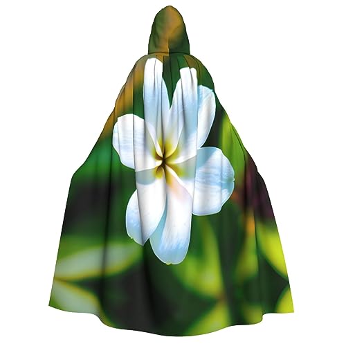 dkkuvt Hawaii Flower 1 Print Halloween Elegance Hooded Cloak Uni Cape For Cosplay Carnival Parties Costumes von dkkuvt