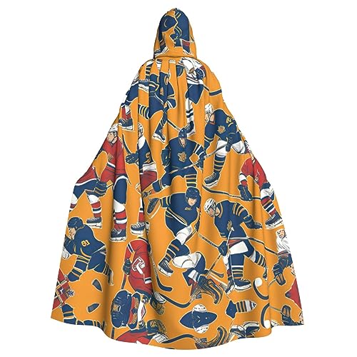 dkkuvt Hockey-Druck, Halloween-Umhang für Erwachsene, dramatisches Kostüm-Accessoire für Männer und Frauen, für Maskeraden dkkuvt Hockey-Druck, Halloween-Umhang für Erwachsene, dramatisches Kostüm-Accessoire für Männer und Frauen, für Maskeraden von dkkuvt