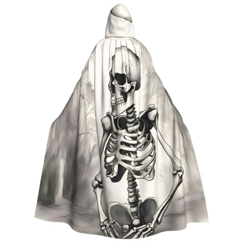dkkuvt Interessanter Skelett-Druck, geeignet für Männer und Frauen, Halloween-Kostüm, Kapuzenumhang, Umhang für Erwachsene, Umhang dkkuvt Interessanter Skelett-Druck, geeignet für Männer und Frauen, Halloween-Kostüm, Kapuzenumhang, Umhang für Erwachsene, Umhang von dkkuvt