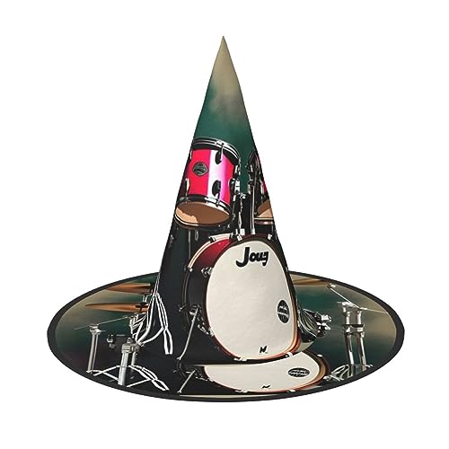dkkuvt Jazz Drum Print Karneval Halloween Hexenhut Kostüm Hut für Partys Maskeraden für Damen Herren dkkuvt Jazz Drum Print Karneval Halloween Hexenhut Kostüm Hut für Partys Maskeraden für Damen Herren von dkkuvt