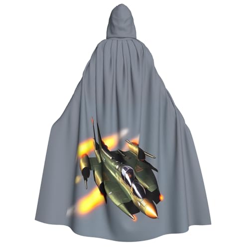 dkkuvt Jet Fighters-Druck, geeignet für Männer und Frauen, Halloween-Kostüm, Kapuzenumhang, Umhang für Erwachsene, Umhang von dkkuvt