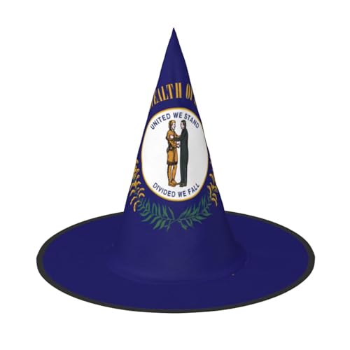 dkkuvt Kentucky Staatsflagge, Druck, Karneval, Halloween, Hexenhut, Kostüm, Hut für Partys, Maskeraden für Damen und Herren dkkuvt Kentucky Staatsflagge, Druck, Karneval, Halloween, Hexenhut, Kostüm, Hut für Partys, Maskeraden für Damen und Herren von dkkuvt